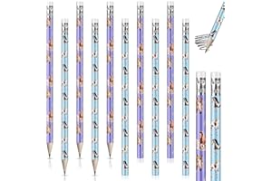 Clabby 12 Pièces Crayons à Cheval Décoration Cheval Anniversaire Crayon avec Gomme Cadeau pour Filles Enfants Amoureux des Chevaux pour Scolarisation Anniversaire, 2 Style (12,Mignon)