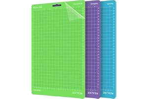 REALIKE Schneidematte für Cricut Joy Xtra Schneidemaschine 8.5"X12"inch 21.6 cm x 30.5 cm Variety Grip Matte Blau Grün Lila Klebende Schneidematten