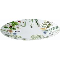 Assiette à Gâteau En Porcelaine Décorée Fleurs Et Papillons Bella Vita - Diamètre 19.2 Cm