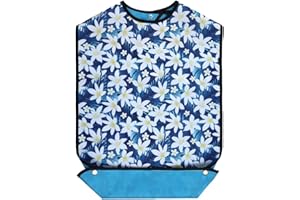 XINFULLWOL Babero adulto con Crumb Catcher. Protectores de ropa impermeables y reutilizables para mujeres mayores para hombres o cualquier persona que haya perdido habilidades motoras