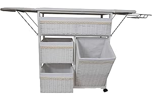 MEYVASER.COM ECOMMERCE COMPANY Mueble planchador Lisboa Blanco + Funda y tensores