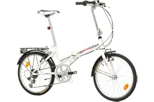 MULTIBRAND DISTRIBUTION Probike Folding 20 Pouces vélo Pliant, vélo Pliant, 6 Vitesses, vélo Homme et vélo garçon, Convient de 155 cm à 185 cm