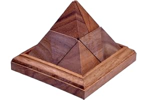 LOGOPLAY Spiczasta piramida - puzzle 3D - gra na myślenie - gra logiczna - gra na cierpliwość - gra logiczna wykonana z drewna