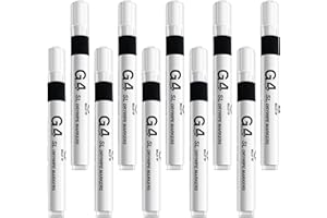 G4GADGET Nice Style Pack of 10 Non-Toxic Ink Black Colour Whiteboard Dry Wipe Marker Pens Bullet Tip