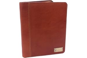 Catwalk Collection Handbags - Portacuaderno Piel - Portadocumentos - Carpeta para Tablet y A5 Documentos - Portafolio de Viaje Mujer - Angela Tostado