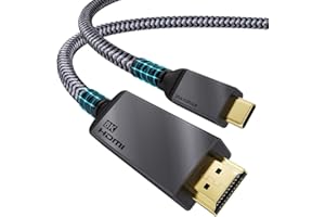 Kabel USB C do HDMI 2.1【8K@30Hz 4K@120Hz】Kabel Maxonar typu C do HDMI【Kompatybilny z Thunderbolt 3/4/USB 4】 dla Mac Studio MacBook Pro,M1,iPad Pro 2020,Samsung S22/S21,Dell XPS 15,Surface Book 3 (2M)