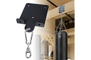 VANROUG Schwerer Boxsack-Aufhänger, robuste Taschenaufhänger, 360° drehbar, Wand-Deckenhalterung, Holzbalken-Haken für Boxen, Muay Thai-Training, Aerial Yoga, Schaukel und Hängematte
