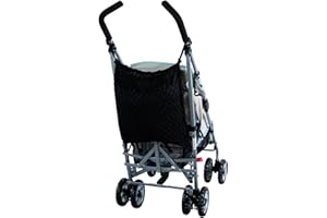 Sunnybaby 19277 - Rete per la spesa per passeggino, con frangivista e chiusura a leva, colore: Nero