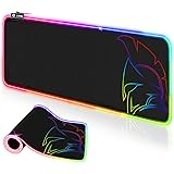 EMPIRE GAMING - Tappetino per mouse Gamer Dark Rainbow RGB LED 12 modalità di illuminazione-Mouse Pad Retroilluminazione–Idro