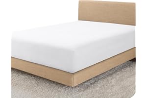 Linens World Egyptian Cotton 4FT Fitted Sheets Breathable, Anti Wrinkle 30cm Deep Pocket 200 Thread Count White Bedding & Linen 122 X 190 CM Small Double Fitted Sheet 3/4 Bed Sheets Fitted