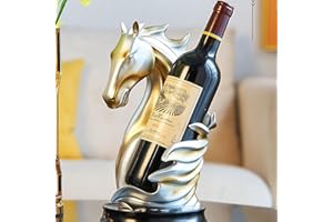 MZSX Bastidores de Vino Botella Individual Soporte Vino Encimera y Mesa Comedor Centro Adornos, Botellas de Vino, Estante Expositor para el hogar, Cocina y Bar, Regalos para Navidad Amigos