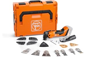 Fein Outil multifonction sans fil MultiMaster AMM 500 Plus Top AS (18V, outil multifonction sans batterie, StarlockPlus, AMPShare, avec ensemble d'accessoires pour scier,poncer dans le bois/le métal)