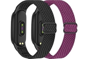 BTTNG Correa elástica compatible con Xiaomi Band 7/Xiaomi Band 6/Xiaomi Band 5/Xiaomi Band 4/3 pulsera hombres mujeres, pulseras elásticas ajustables de nylon deportivo de repuesto para
