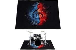YOFAPA Schlagzeugteppich, Schlagzeugmatte, Elektrischer Schlagzeugteppich, Schalldichte Teppichpolster, Schlagzeugzubehör für E-Drums, Jazz-Drum-Set, Geschenk für Schlagzeuger, Schlagzeugzubehör