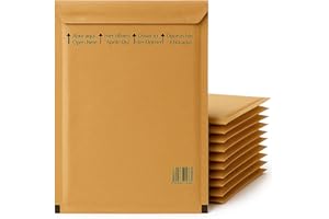 "Masquepack x10 unidades Sobres Acolchados Resistentes con Burbujas 26,5 cm de largo x 18 cm de ancho en Color Marrón Papel Kraft. Envuelve y Protege. Seguridad en Envíos" (10, 26,5x18 cm)