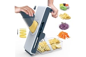 SUNNYSANJI Vegetable Chopper Vegetable Cutter Mandoline Vegetable Slicer - Veggie Onion Potato Salad Food Chopper Manual-Veg Chopper Kitchen Tools & Gadgets (Midnight Blue)