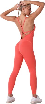 Landove Tuta Intera Donna Aderente Sportiva Sexy Body Schiena Scoperta  Tinta Unita Pantaloni Siamesi Larga Monopezzi Tutine Ragazza Estive Tute da  Ginnastica Fitness Gym Yoga Palestra YDZLTK6311 : Amazon.it: Abbigliamento