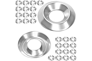 Qrity 40 Stück Cup Unterlegscheiben, M8x20mmx5mm Edelstahl Beilagscheiben, Zierscheiben Unterlegscheiben für Senkkopfschrauben Senkschrauben