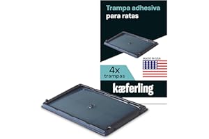 Catchmaster 4X Trampa para Ratas y Ratones - Sin Veneno - Adhesivo para Ratas Grandes - Pegamento Potente para Atrapar - Trampas efectivas para Ratones