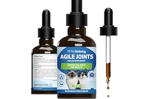 Pet Wellbeing Agile Joints for Cats - Hip and Joint Health, Mobility, Joint Ligament and Cartilage, Devil’s Claw, Boswellia - Veterinarian-Formulated Herbal Supplement 2 oz (59 ml)