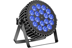 PROPULSION LIFE Par Luz LED de escenario, RGBW 18 LED, efectos de luz, luz de fiesta con 8 CH/coche/voz/DMX512, 18 x 10 W, 4 en 1, para fiestas, clubes, bares, bodas, Halloween o Navidad