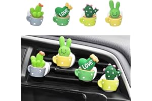 DGUSO 4pz Accessori Auto Interno Decorazioni Auto Cactus Green Car Decorazione Pianta Artificiale In Vaso Decorazione Interna Del Cruscotto Dell'auto Scrivania Del Computer