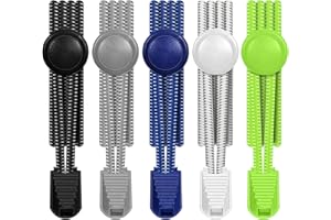 Impoditiongs 5 Pares Cordones Elásticos Sin Nudo,100CM Cordones Elásticos para Zapatillas de Deporte, Cordones sin cordones, Cordones de Cierre Rápido para Deporte