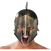 Máscara de casco antiguo imprimible para Halloween, gladiador, soldado griego romano, disfraz de fiesta, corona troyana, manualidad para niños, adultos, carnaval, centurión - España
