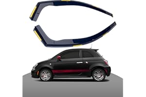 Haibak Wind Deflectors Set Compatible with Fiat 500 Abarth 2007 Onwards 3 Doors 2pc Tinted in Channel Fitment