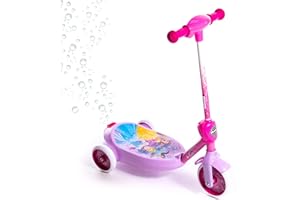 Huffy Disney Princess Bube skuter elektryczny dla dzieci w wieku 3-5 lat, pojazd z baterią 6 V z dmuchawką i Kopciuszkiem, Belle i jaśminem, różowy, rozmiar uniwersalny.