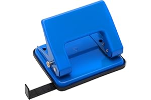 Belle Vous Perforatrice Carta - Buca Fogli - Perforatore da 70 Fogli - Bucatrice da Tavolo Blu - Foratrice con Impugnatura Bloccaggio - Accessori Casa Ufficio e Scuola