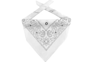 LIPODO Bandana da Uomo/Donna/Bambini - Fazzoletto in 100% Cotone - Fascia Multifunzione Taglia Unica (55 x 55 cm) - Diversi Colori - Una versatilità Senza confini