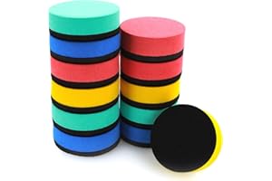 cobee Borrador magnético para pizarra blanca, 12 borradores secos con almohadilla de fieltro gruesa, borrador colorido para limpiar tablas de limpieza en seco (5 x 5 x 1,9 cm)