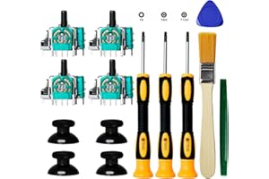 HLRAO 4pcs Joysticks Replacement for Xbox Series X/S Controller,3D Analog Sensor Module for Xbox one s/x Joystick Thumb Stick Controller Accessories Parts with Repair Tools