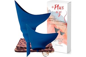 CIRCE CARE SuAmiga Female Urination Device Collapsible Female Urinal; Portable Reusable Urinal for Women to Pee Standing Up; Women Pee Funnel for Travel, Camping, Hiking, Outdoor (Soft,Firm,Plus Size)