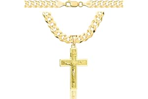 Amor Luxury Złoty łańcuszek męski z krzyżykiem 585, łańcuszek męski 925/585 – złoty łańcuszek męski 585 lity — krzyż — złoty łańcuszek z krzyżykiem – łańcuszek męski 6,5 mm pancerka