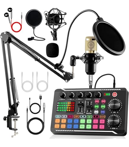 TONOR ASMR Microphone kit, Dual mics with Audio Interface, USB