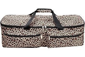 BEISUOSI Carrying Bag Compatible with Cricut Explore Air and Maker, Tote Bag Compatible with Cricut Explore Air, Silhouette Cameo 4 and Supplies (Bag Only) (Leopard Print, bagonly)