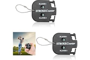 Lotnut 2 PièCeslotnut Compteur De Score De Balles De Golf, Compteur De Coups Au Golf avec ChaîNe De Suspension, pour Le Golf Et d'autres Jeux De Balle (Noir)