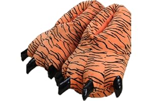 IXITON Adulti/Scarpe Bambini peluche Zampa Artiglio,Unisex verde divertente peluche Dinosauro Artiglio pantofole