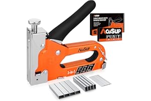 AojSup Graffatrice Manuale, Spillatrice Manuale Multifunzione 3 In 1 con 600 Graffette, Graffettatrice Robusta/Pistola Graffettatrice - Ideale per Tappezzeria, Materiale da Fissaggio, Decorazione