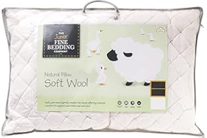 The Fine Bedding Company | Junior Wool Pillow | Toddler Travel Pillow | 74 x 48cm