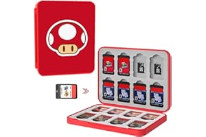 LUCYLANKER Magnetischer Game Card Aufbewahrungsbox für Nintendo Switch, Tragbare Schutzbox für Spiel Karte, Spiele Aufbewahrung für Switch OLED/Lite Modelle mit 16 NS und 16 TF Karten Slots (C)