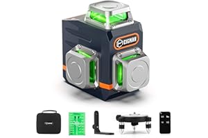 Kreuzlinienlaser, CIGMAN 3x360 Grad Grün Selbstnivellierend Laser Wasserwaage, Baulaser Kreuzlaser Linienlaser bis zu 30 Stunden mit wiederaufladbarer Lithium-Batterie für Innenbereich Baustelle