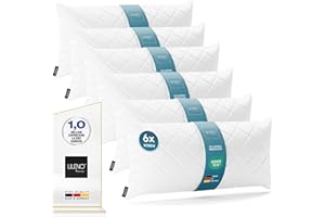 LILENO HOME Set of 6 cushion filling, 40 x 80 cm, washable inner cushion suitable for allergy sufferers, polyester cushion inlet as couch cushion, sofa cushion, cocktail cushion and pillow