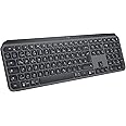 Logitech MX Keys Advanced Clavier sans Fil Rétroéclairé, Bluetooth, Saisie Tactile Réactive, Rétroéclairage, USB-C, PC/Mac/Po