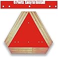 Ashoaza Slow Moving Vehicle Sign, Plastic Slow Moving Vehicle Triangle, SMV Sign for Golf Cart Tractor UTV, 14"x16" Diamond Grade Reflective Up to 8 Years Outdoor