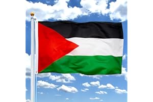 ABDYMN Bandiera Palestina, 90 x 150 cm Gran Bandiera Palestinesa, Bandiera Palestina con Occhielli in Ottone, Bandiera Palestina per esterni, cartello da giardino, resistente alle intemperie