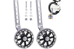 Mehomei Roues Stabilisatrices Roues d'Entraînement de Vélo Roues Auxiliaires de Vélo, Vélo Stabilisateurs Roulette Velo Universelle 12 14 16 18 20 Pouces, Noir