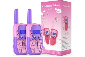 Kearui Leksaker för flickor 3–12 år, Walkie-talkies för barn, 2-vägs radio med 8 kanaler, bakgrundsbelyst LCD-ficklampa, 3 mi